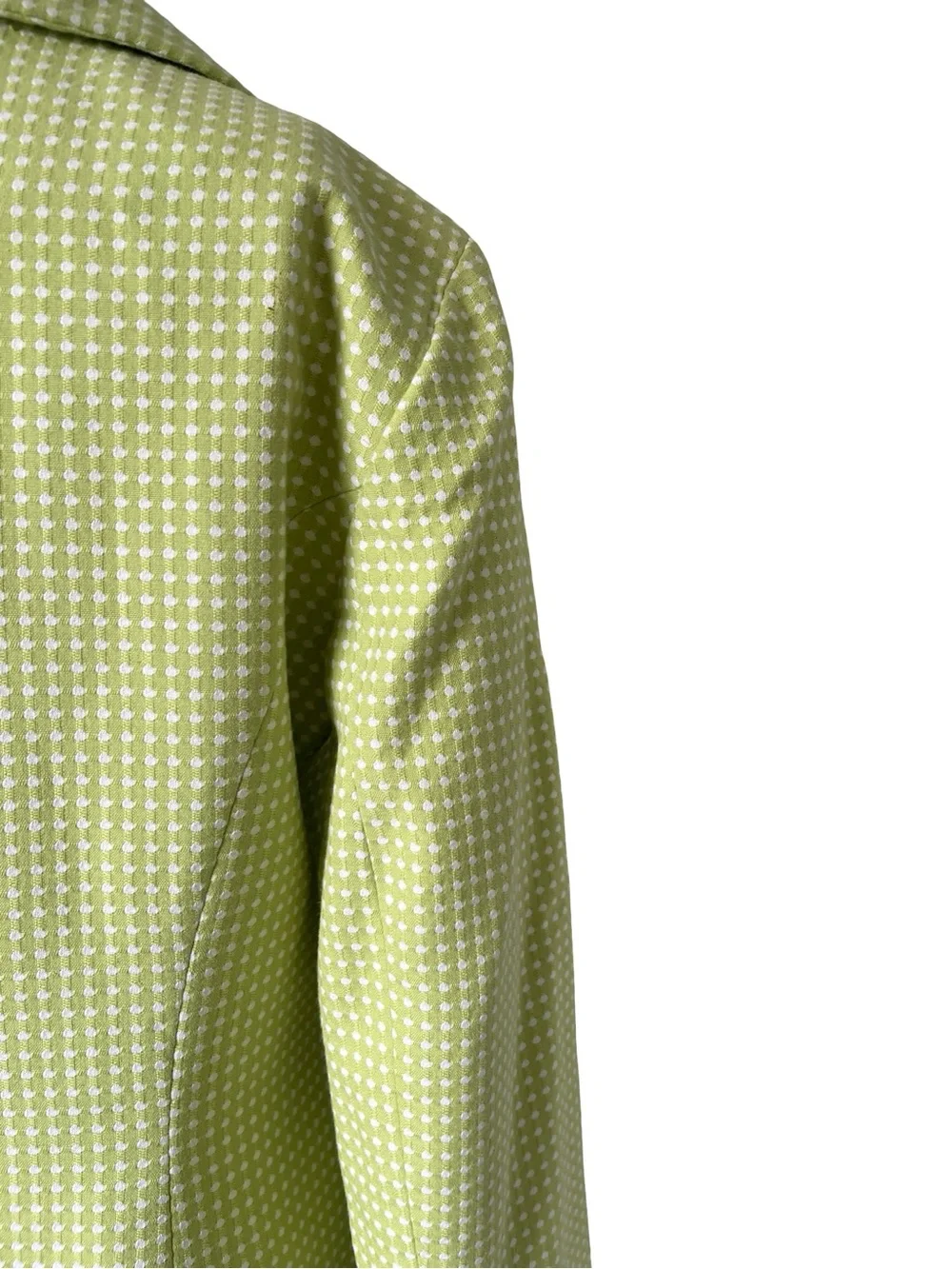 Vintage Depeche Mode Polka Dot Peacoat Lightweight Bright Green Womens Size 8